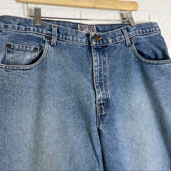 Vintage Nevada Light Wash 100% Cotton Cropped Jeans 38 - Picture 3 of 11